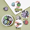 12Pcs 6 Colors Food Grade Eco-Friendly Silicone Beads SIL-CA0001-18-5