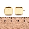 304 Stainless Steel Pendant Cabochon Component STAS-Q113-21A-G-3