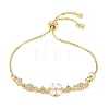 Alloy Rhinestone Slider Bracelets BJEW-A156-06G-4