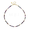 Dyed & Heated Faceted Round Natural Agate and Cultured Freshwater Pearl Beaded Necklaces for Women NJEW-JN06240-04-3