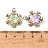 UV Plating Alloy Glass Pendants FIND-K032-02G-3