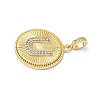 Brass Micro Pave Clear Cubic Zirconia Pendants KK-L253-17G-U-2
