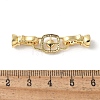 Brass Pave Clear Cubic Zirconia Fold Over Clasps KK-M320-13G-3