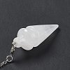 Natural Quartz Crystal Pointed Dowsing Pendulums AJEW-B020-01P-07-5