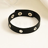 Punk Style Alloy & Imitation Leather Bangles WGDEE56-01-3