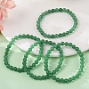 Natural Malaysia Jade Bead Stretch Bracelets X-BJEW-K212-A-013-1