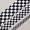 Polyester Tartan Pattern Grosgrain Ribbon OCOR-WH0078-537-2