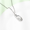 304 Stainless Steel Pendant Cable Chain Necklaces for Men Women NJEW-K308-03A-P-1