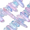 Two Tone Natural Quartz Crystal Beads Strands G-Z131-K01-01-2