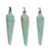 Natural Amazonite Pointed Pendants G-D089-01P-01-1