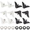 20Pcs 2 Colors Plastic & Iron Triangle Bow Tie Clips FIND-CY0002-36-7