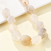 Natural White Agate Nuggets Beaded Necklaces for Women Men NJEW-K388-01S-2