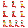10Pcs 5 Styles Boot Baking Paint Glass Enamel Beads LAMP-TA0002-80B-2