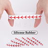 Softball Theme Silicone Cord Bracelet Wristband BJEW-WH0020-50-6