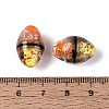 Two Tone Color Handmade Foil Glass Beads FOIL-Q001-01C-4
