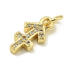 Rack Plating Brass Micro Pave Cubic Zirconia Pendants KK-K386-02H-G-2