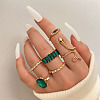 6Pcs Alloy with Rhinestone Finger Rings Sets FS-WG5AB7E-03-1