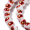 Printing Glass Beads for Necklaces Bracelets Making GLAA-B020-02A-03-4