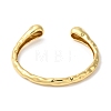 Rack Plating Brass Textured Open Cuff Bangles BJEW-S150-03G-3