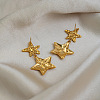 304 Stainless Steel Cubic Zirconia Dangle Stud Earrings WG7D1EF-01-4