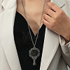 Tibetan Style Zinc Alloy Glass Mirror Pendant Necklaces for Women FS-WGE2CBD-01-4