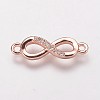 Brass Cubic Zirconia Links KK-P134-57-2