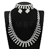 Alloy Chain Necklaces & Stud Earrings & Bracelets Sets FS-WG5EDEB-08-1