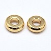 Brass Flat Round Spacer Beads KK-M085-A-12G-NR-2