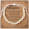 Bohemian Style Glass Seed Beads & Imitation Pearl Braided Bead Bracelets LS-XW4926-9-1
