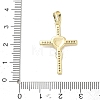 Brass Micro Pave Clear Cubic Zirconia Pendants CU-CBADD0C-05G-01-3