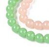 Imitation Jade Glass Beads Strands GLAA-N058-6mm-C01-4