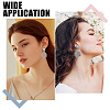 2 Pairs 2 Colors Zinc Alloy Dangle Stud Earrings EJEW-AN0004-97-4