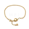 304 Stainless Steel Ball Chain Bracelets for Women BJEW-D407-04G-2