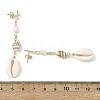304 Stainless Steel with Natural Pearl Beads Stud Earrings EJEW-JE07421-5