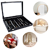 10 Grids Wood Coverd with PU Leather Necklaces Display Cases AJEW-WH20054-340E-7