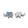Brass Micro Pave Cubic Zirconia Normal Links ZIRC-K081-93P-01-1