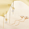 8Pcs 2 Style Brass Stud Earring Findings KK-BC0009-30-5