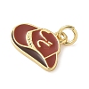 Brass Enamel Charms KK-C110-21A-G-2