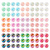 120Pcs 15 Colors UV Plating Rainbow Iridescent Acrylic Beads PACR-TA0001-06-2