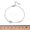 Brass Micro Pave Clear Cubic Zirconia Link Bracelets BJEW-E114-01A-P-5
