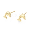 Brass Stud Earrings for Women EJEW-A166-01G-4