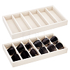 6 Grids Rectangle MDF Covered with Velvet Glasses Organizer Trays ODIS-WH0030-293-1