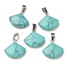 Synthetic Turquoise Pendants G-Z067-05P-10-2