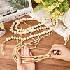 Wall Hanging Photo Display with Wooden Beads Garland AJEW-WH20011-54D-3