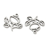 Hollow 201 Stainless Steel Pendants STAS-F337-10F-P-2