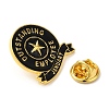 Golden Tone Alloy Outstanding Employee of The Month Enamel Pins JEWB-K021-07G-01-3