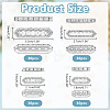 120Pcs 4 Styles Alloy Crystal Rhinestone Spacer Bars FIND-ME0004-07S-2