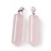 Natural Rose Quartz Pendants G-E135-02P-11-1