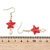 Glass & Natural Freshwater Pearl & 304 Stainless Steel Dangle Earrings EJEW-JE07365-6