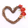 Heart Shape Rattan Vine Branch Wreath Hoop DIY-B022-02A-2
